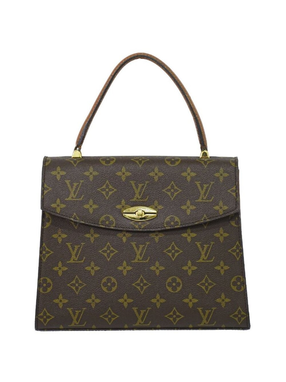 Louis Vuitton LV Malesherbes Monogram Handbag Brown Bag